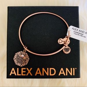 NWT Alex and Ani ‘Future Mrs.’ Rose Gold Bracelet